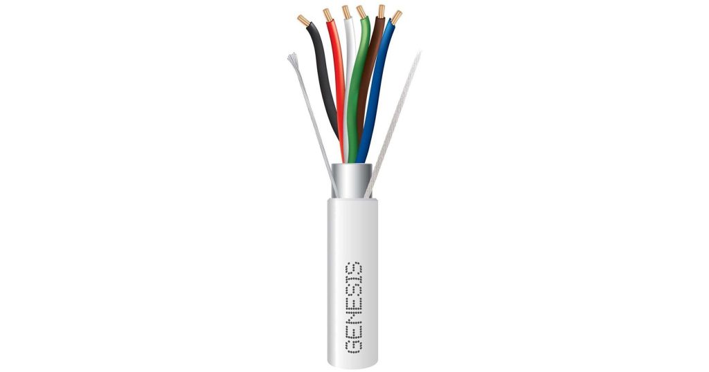 Genesis 21061101 22 AWG 6-Conductor Riser Security Cable, 1000 ft
